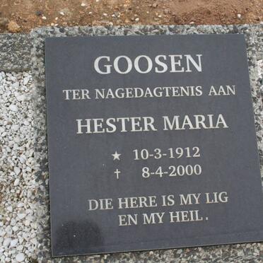GOOSEN Hester Maria 1912-2000