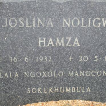 HAMZA Joslina Noligwa 1932-1987