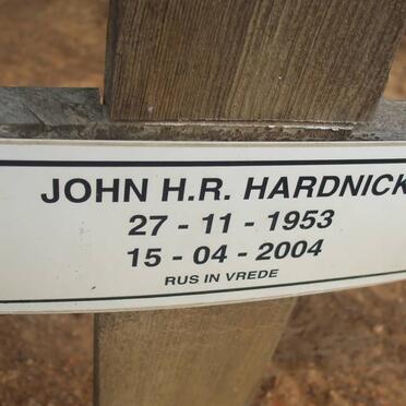 HARDNICK John H.R. 1953-2004