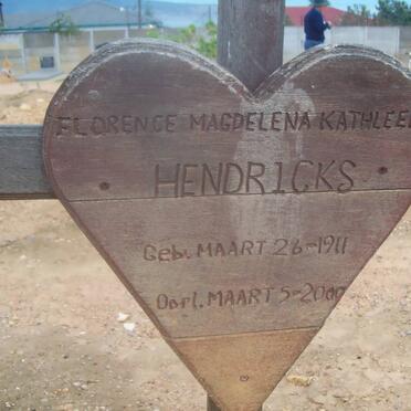 HENDRICKS Florence Magdelena Kathleen 1911-2000