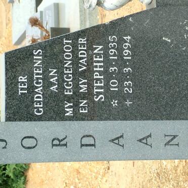 JORDAAN Stephen 1935-1994