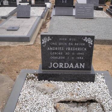 JORDAAN Andries Frederick 1949-1984