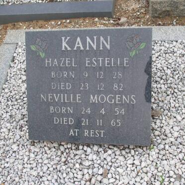 KANN Hazel Estelle 1928-1982 :: KANN Neville Mogens 1954-1965