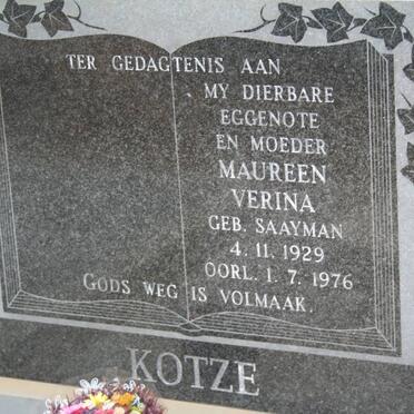 KOTZE Maureen Verina nee SAAYMAN 1929-1976