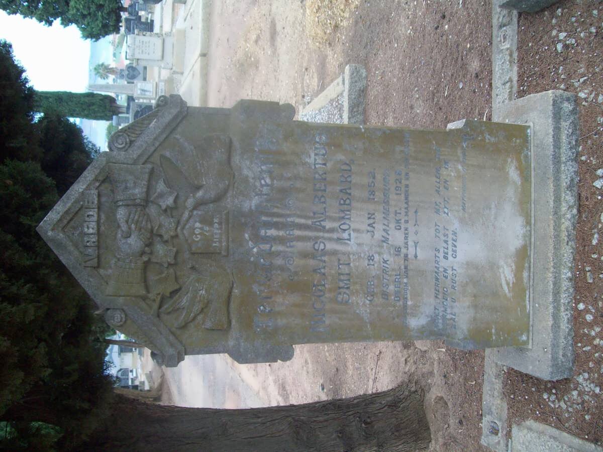 LOMBARD Nicolaas Albertus Smit 1852-1926 &amp; Elizabeth Magdalena Catariena SMIT 1857-1928