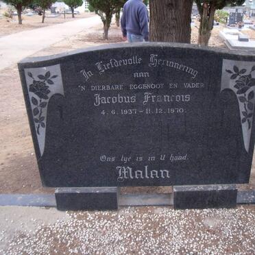 MALAN Jacobus Francois 1937-1970