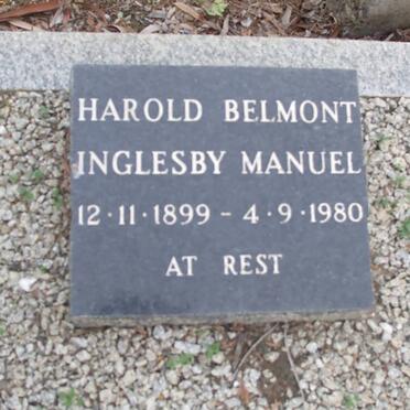 MANUEL Harold Belmont Inglesby 1899-1980