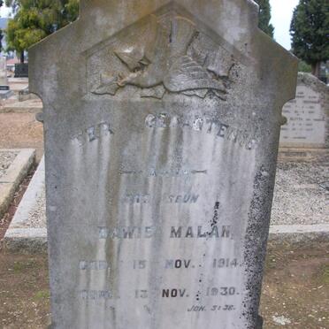 MALAN Dawie 1914-1930