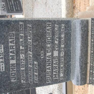 MARAIS John 1873-1935 &amp; Susanna Deborah PEROLD 1879-1947