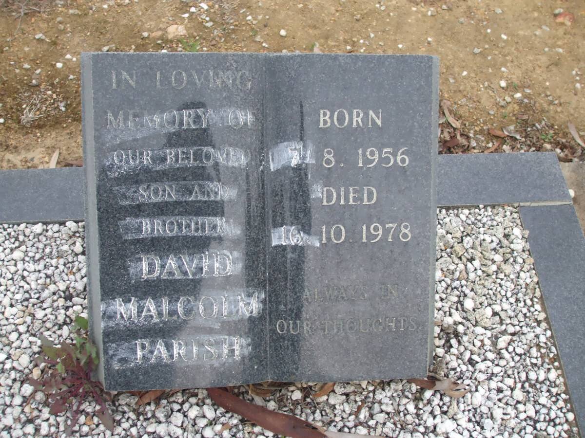 PARISH David Malcolm 1956-1978
