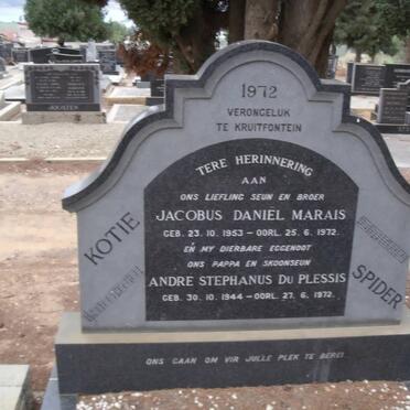 PLESSIS André Stephanus, du 1944-1972 :: MARAIS Jacobus Daniël 1953-1972