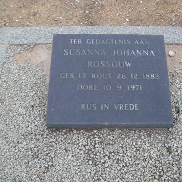 ROSSOUW Susanna Johanna nee LE ROUX 1883-1971