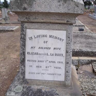 ROUX G.H., le 1852-1938 &amp; Elizabeth L. -1918