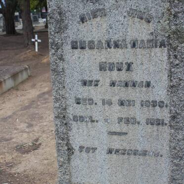 ROUX Susanna Maria nee HAMMAN 1830-1921