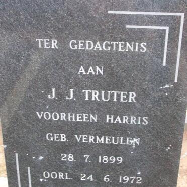TRUTER J.J. formerly HARRIS nee VERMEULEN 1899-1972