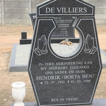 VILLIERS Hendrik, de 1943-1998
