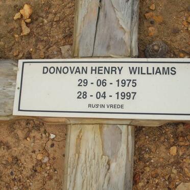 WILLIAMS Donovan Henry 1975-1997