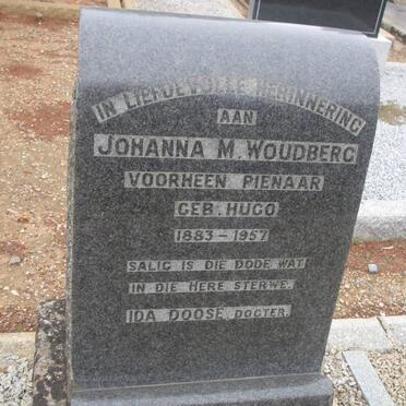 WOUDBERG Johanna M. voorheen PIENAAR nee HUGO 1883-1957