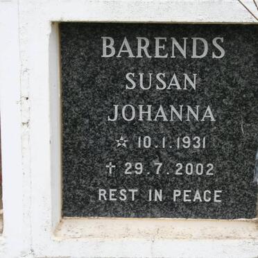 BARENDS Susan Johanna 1931-2002