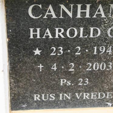 CANHAM Harold G. 1942-2003