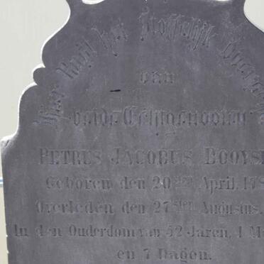BOOYSEN Petrus Jacobus 1789-1841 &amp; Rachel Elizabeth MALAN
