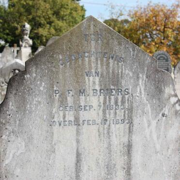 BRIERS P.F.M. 1833-1893