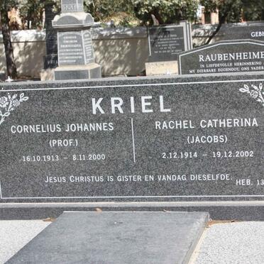 KRIEL Cornelius Johannes 1913-2000 &amp; Rachel Catherina JACOBS 1914-2002