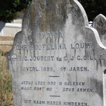 LOUW Maria Christoffelina formerly JOUBERT formerly CILLIE -1895