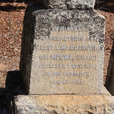 MERWE Aletta Margaretha, v.d. nee CILLIE -1902