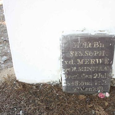 MERWE Susanna Sophia, van der nee MINNAAR -1846