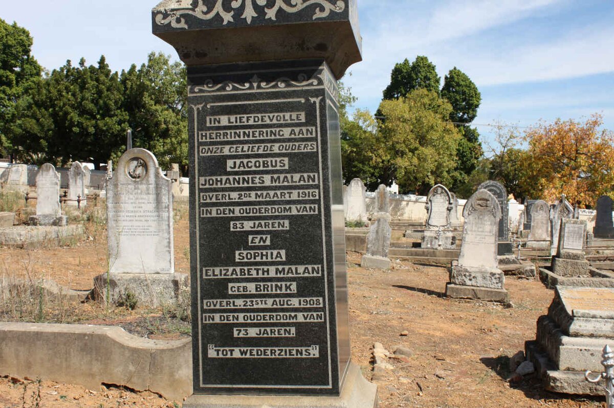MALAN Jacobus Johannes -1916 &amp; Sophia Elizabeth BRINK -1908