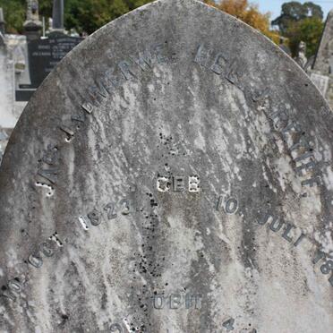 MERWE Jacobus  J., v.d 1823-1891 &amp; Helena J. RETIEF 1826-1892