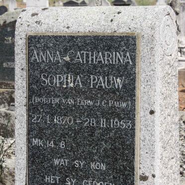 PAUW Anna Catharina Sophia 1870-1953