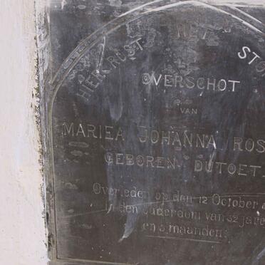 ROSSOUW Mariea Johanna nee DU TOET -1853