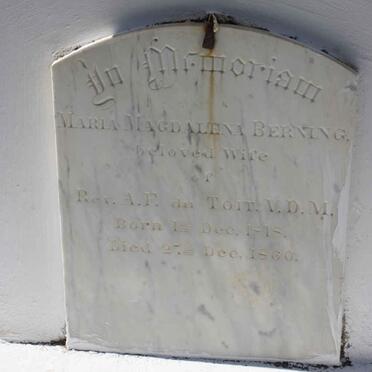 TOIT Maria Magdalena, du nee BERNING 1818-1860