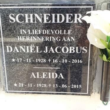 SCHNEIDER Daniël Jacobus 1928-2016 &amp; Aleida 1928-2015