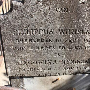 ? Philippus Wilhelmus -1886 :: ? Jacomina  Hendrina -1886