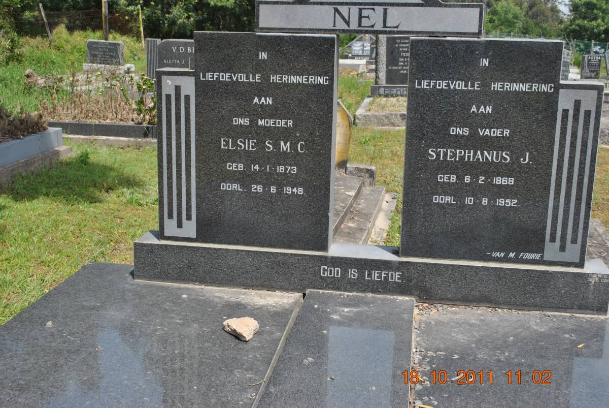 NEL Stephanus J. 1868-1952 &amp; Elsie S.M.C. 1873-1948