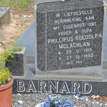 BARNARD Phillipus Roedolph Mclachlan  1915-1993