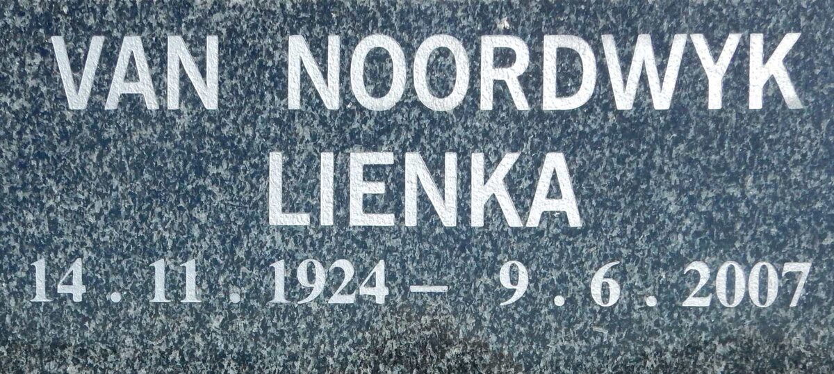 NOORDWYK Lienka, van 1924-2007
