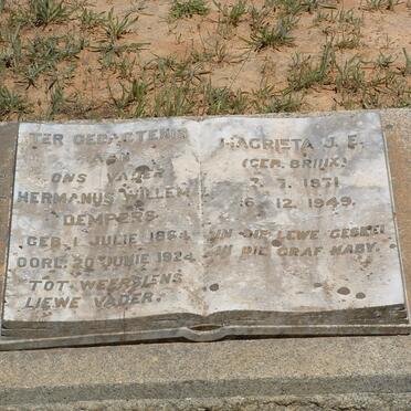 DEMPERS Hermanus Willem 1864-1924 &amp; Magrieta J.E. BRINK 1871-1949