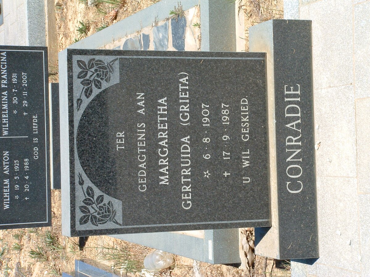 CONRADIE Margaretha Gertruida 1907-1987