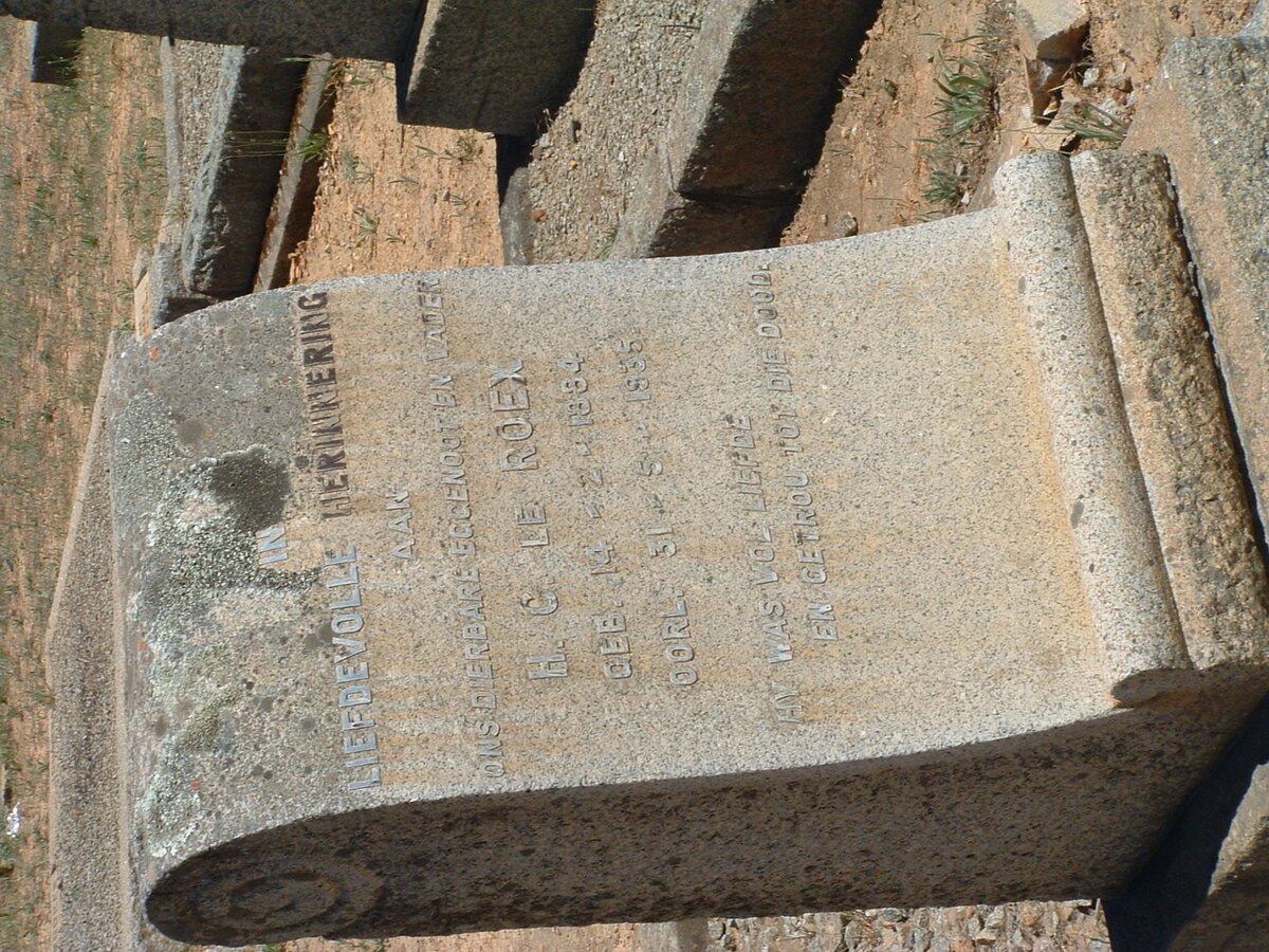 ROEX H.C., le 1884-1935