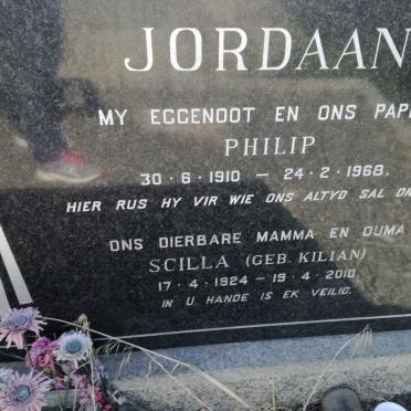 JORDAAN Philip 1910-1968 &amp; Scilla KILIAN 1924-2010