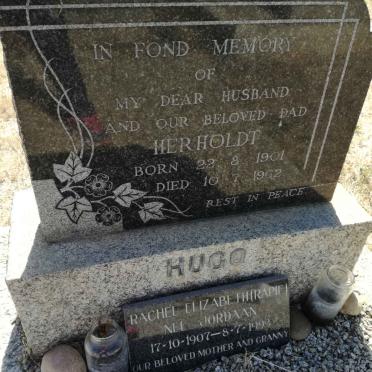 HUGO Herholdt 1901-1962 &amp; Rachel Elizabeth JORDAAN 1907-1993