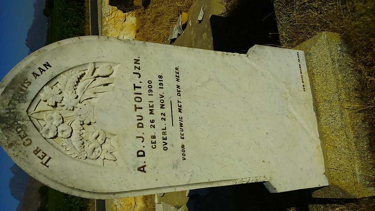 TOIT A.D.J., du 1900-1918