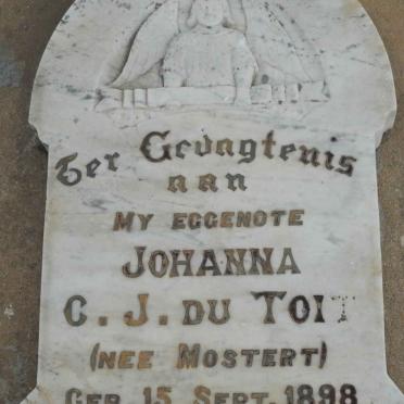 TOIT Johanna C.J., du nee MOSTERT 1898-1935 