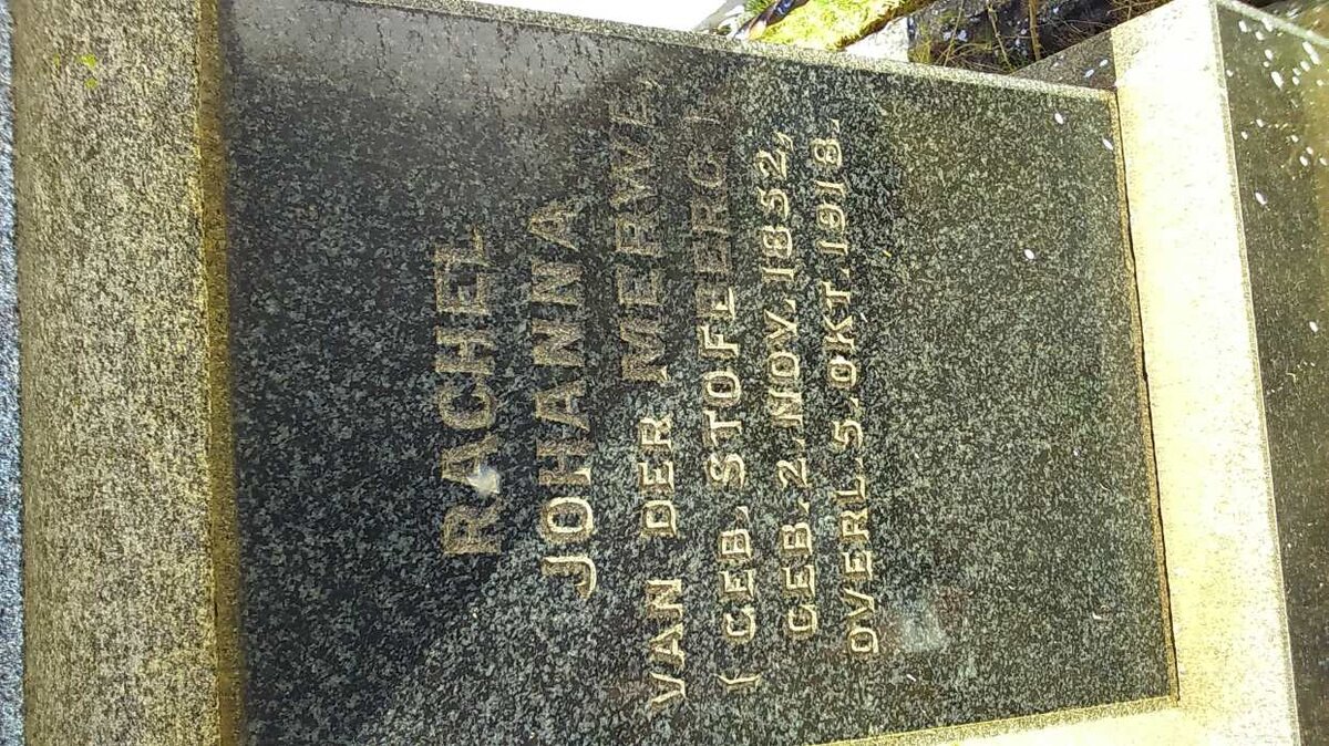 MERWE Rachel Johanna, van der nee STOFBERG 1852-1918