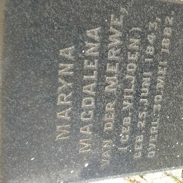 MERWE Maryna Magdalena, v.d. nee VILJOEN 1843-1882