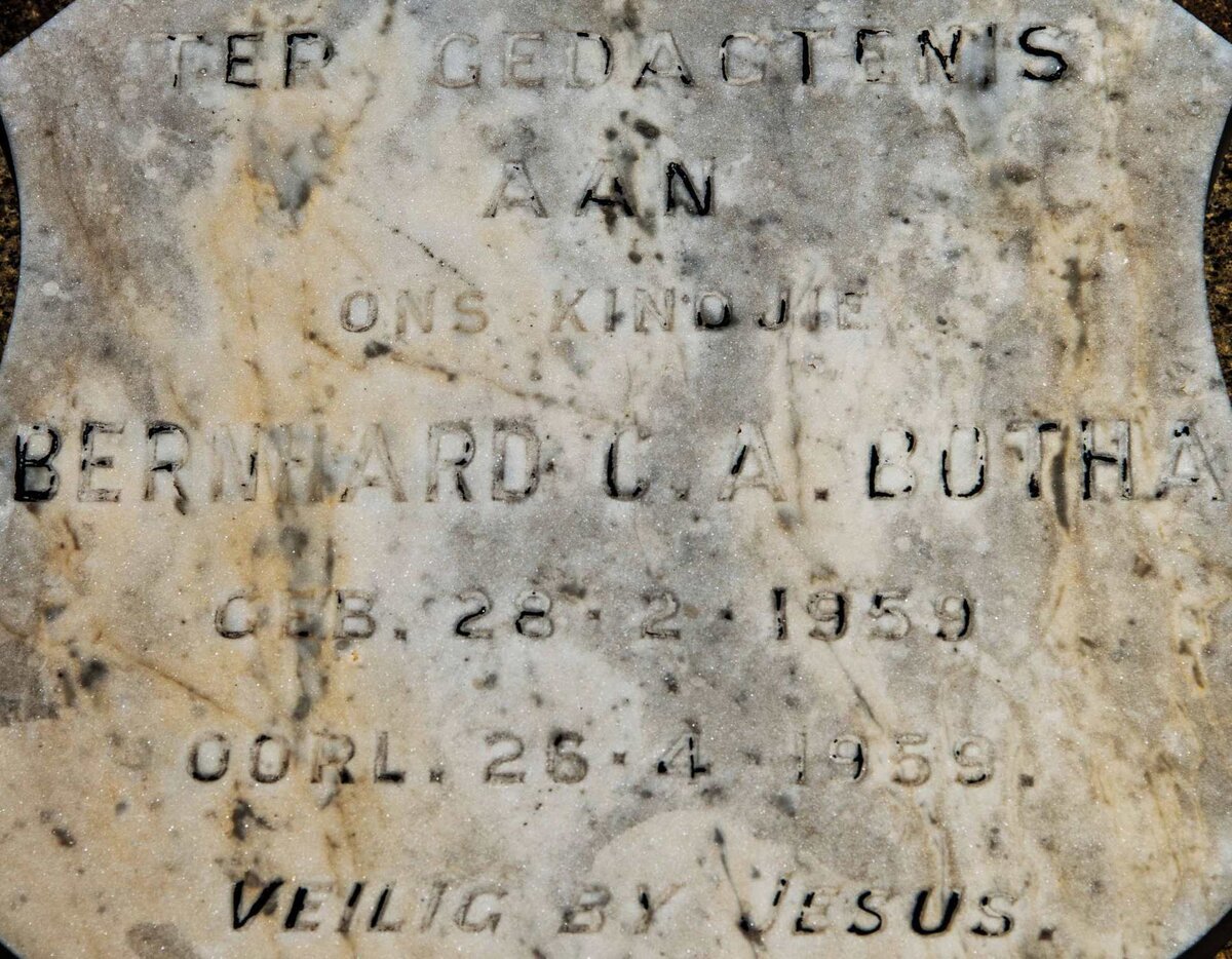 BOTHA Bernhard C.A. 1959-1959